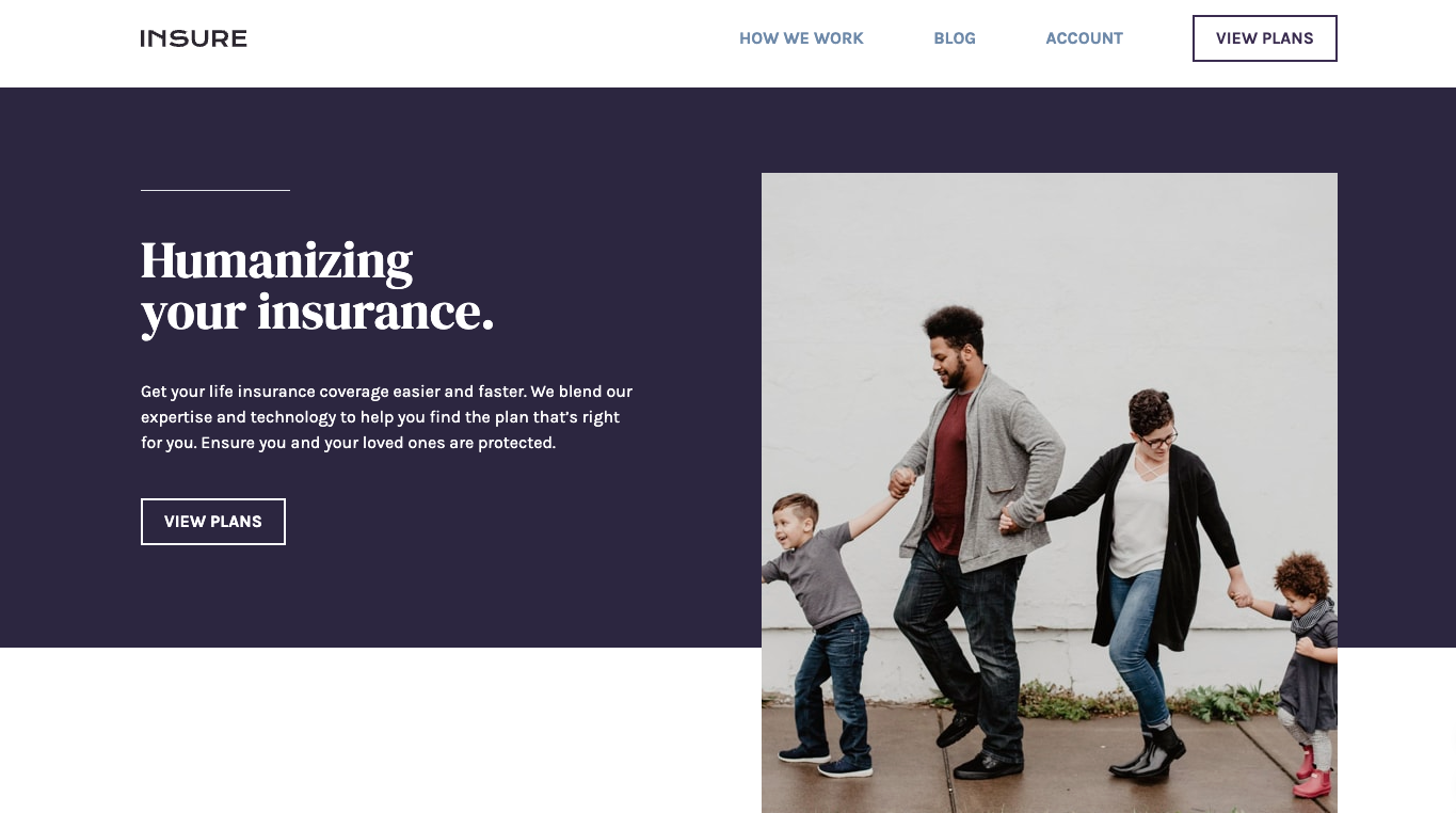 Insure Landing Page